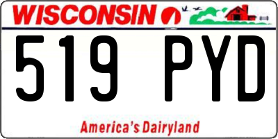 WI license plate 519PYD