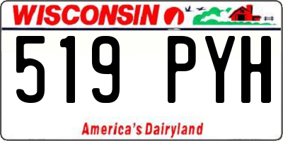 WI license plate 519PYH