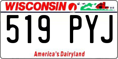 WI license plate 519PYJ