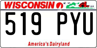 WI license plate 519PYU