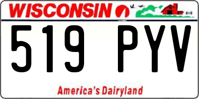 WI license plate 519PYV