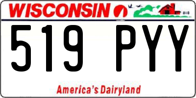 WI license plate 519PYY