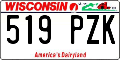 WI license plate 519PZK
