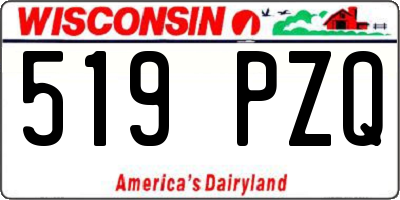 WI license plate 519PZQ