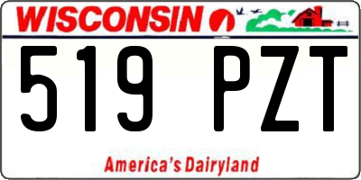 WI license plate 519PZT