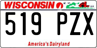 WI license plate 519PZX