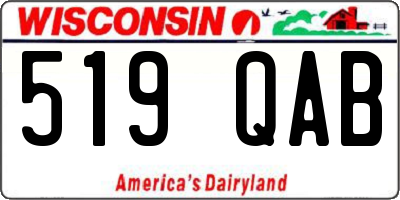 WI license plate 519QAB