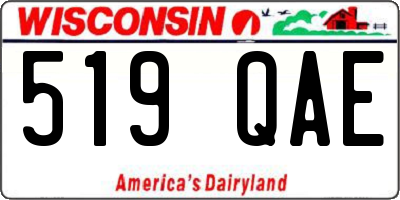 WI license plate 519QAE