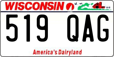 WI license plate 519QAG
