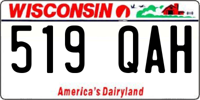 WI license plate 519QAH