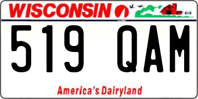WI license plate 519QAM