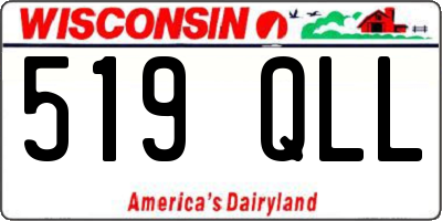 WI license plate 519QLL