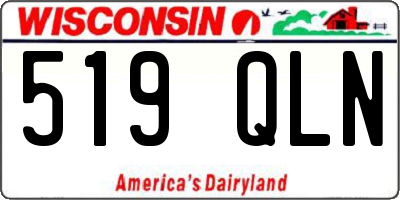 WI license plate 519QLN