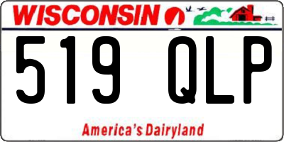 WI license plate 519QLP