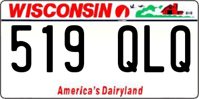 WI license plate 519QLQ