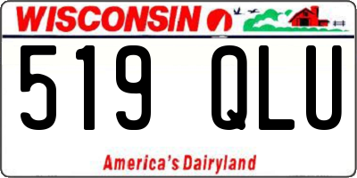 WI license plate 519QLU