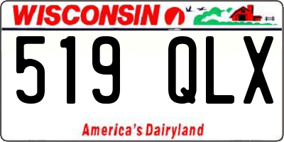 WI license plate 519QLX