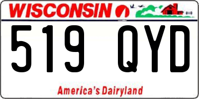 WI license plate 519QYD