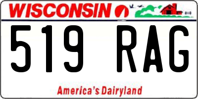 WI license plate 519RAG