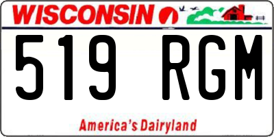 WI license plate 519RGM