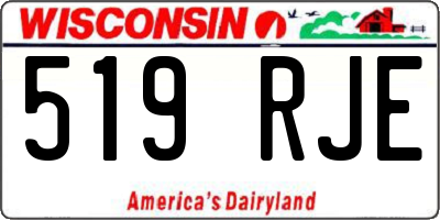 WI license plate 519RJE