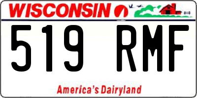 WI license plate 519RMF