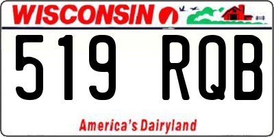 WI license plate 519RQB