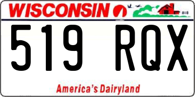 WI license plate 519RQX