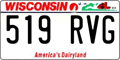 WI license plate 519RVG