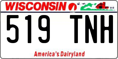 WI license plate 519TNH