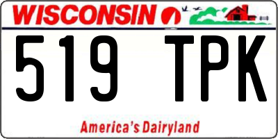 WI license plate 519TPK