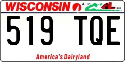 WI license plate 519TQE