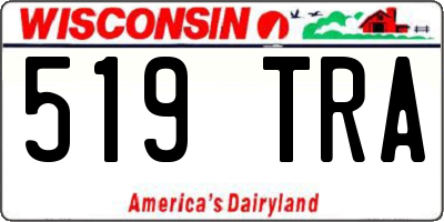 WI license plate 519TRA
