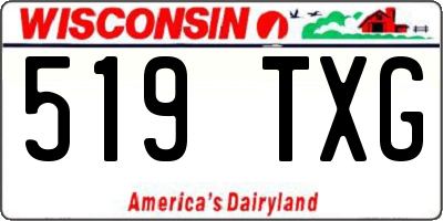 WI license plate 519TXG