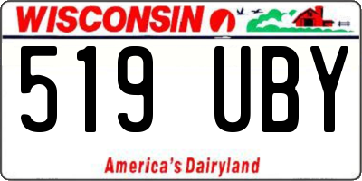 WI license plate 519UBY