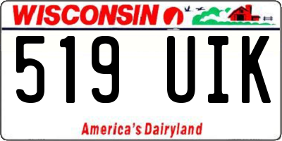 WI license plate 519UIK