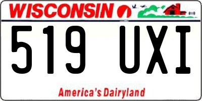 WI license plate 519UXI