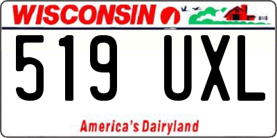 WI license plate 519UXL
