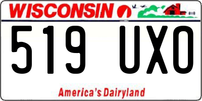 WI license plate 519UXO