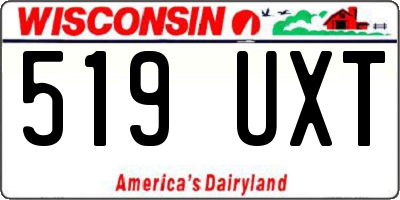 WI license plate 519UXT