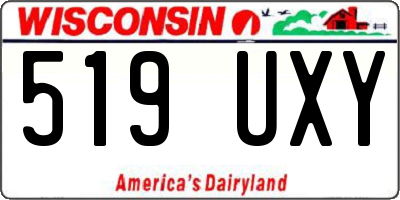 WI license plate 519UXY