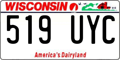 WI license plate 519UYC