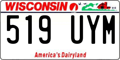 WI license plate 519UYM