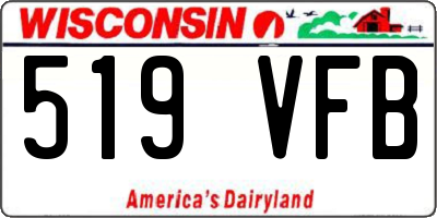 WI license plate 519VFB
