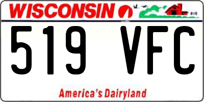 WI license plate 519VFC