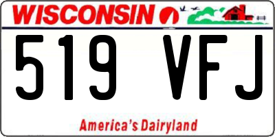 WI license plate 519VFJ