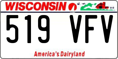 WI license plate 519VFV