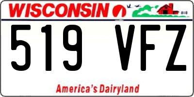 WI license plate 519VFZ