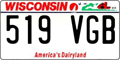 WI license plate 519VGB