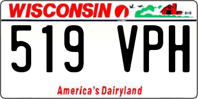 WI license plate 519VPH